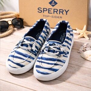 Sperry Memory Foam Lounge Away Tie Dye Navy US 6.5W